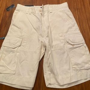 Polo Ralph Lauren Men’s white cargo shorts.